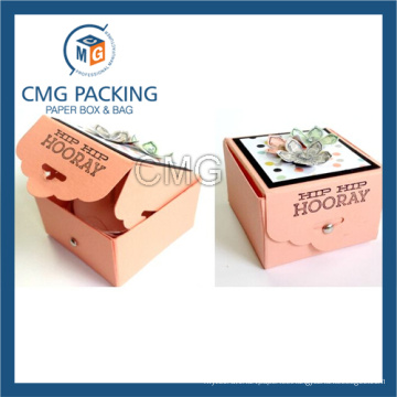 Pequeña caja de embalaje dulce rosada del caramelo (CMG-PGB-068)